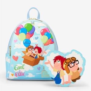 Loungefly Disney Pixar Up Carl & Ellie Balloon Mini Backpack with Coin Purse